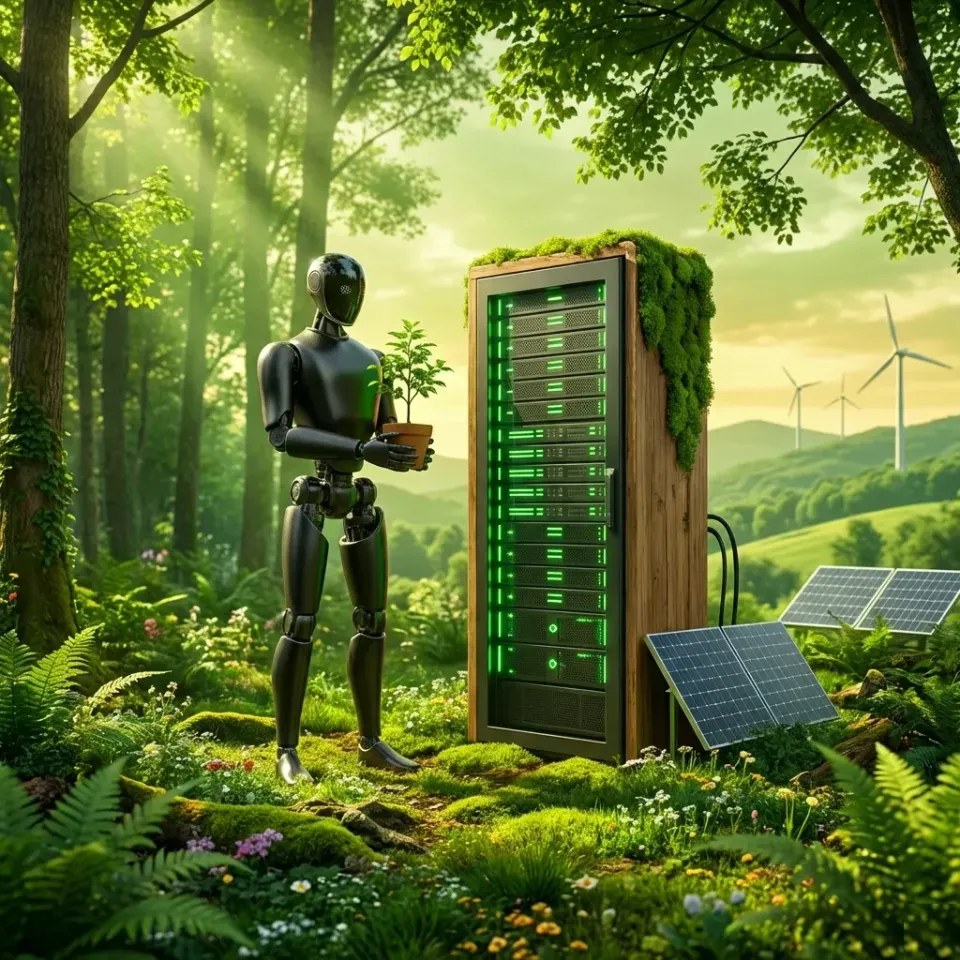 Green Web Hosting Server Center