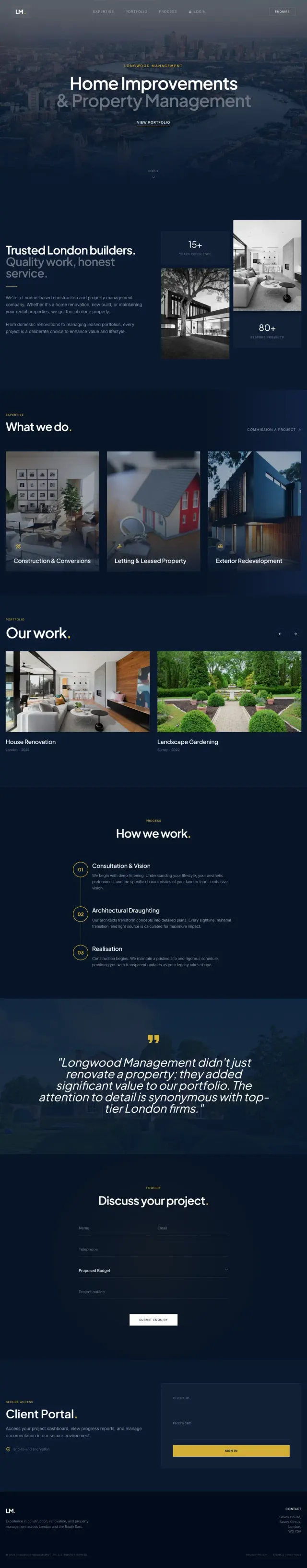 Longwood Management - 24 hour website example