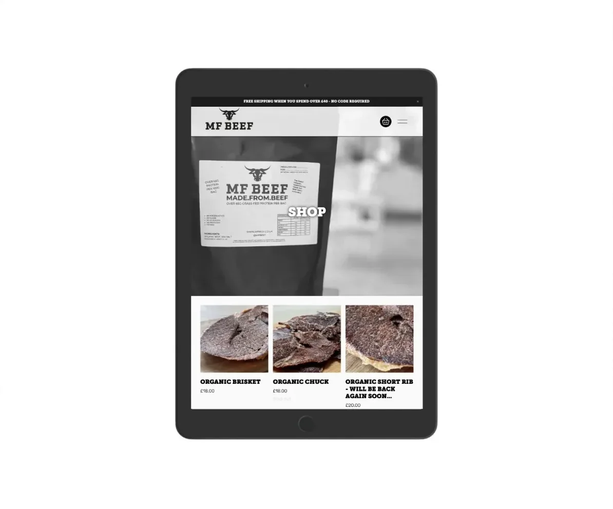 Squarespace website design example