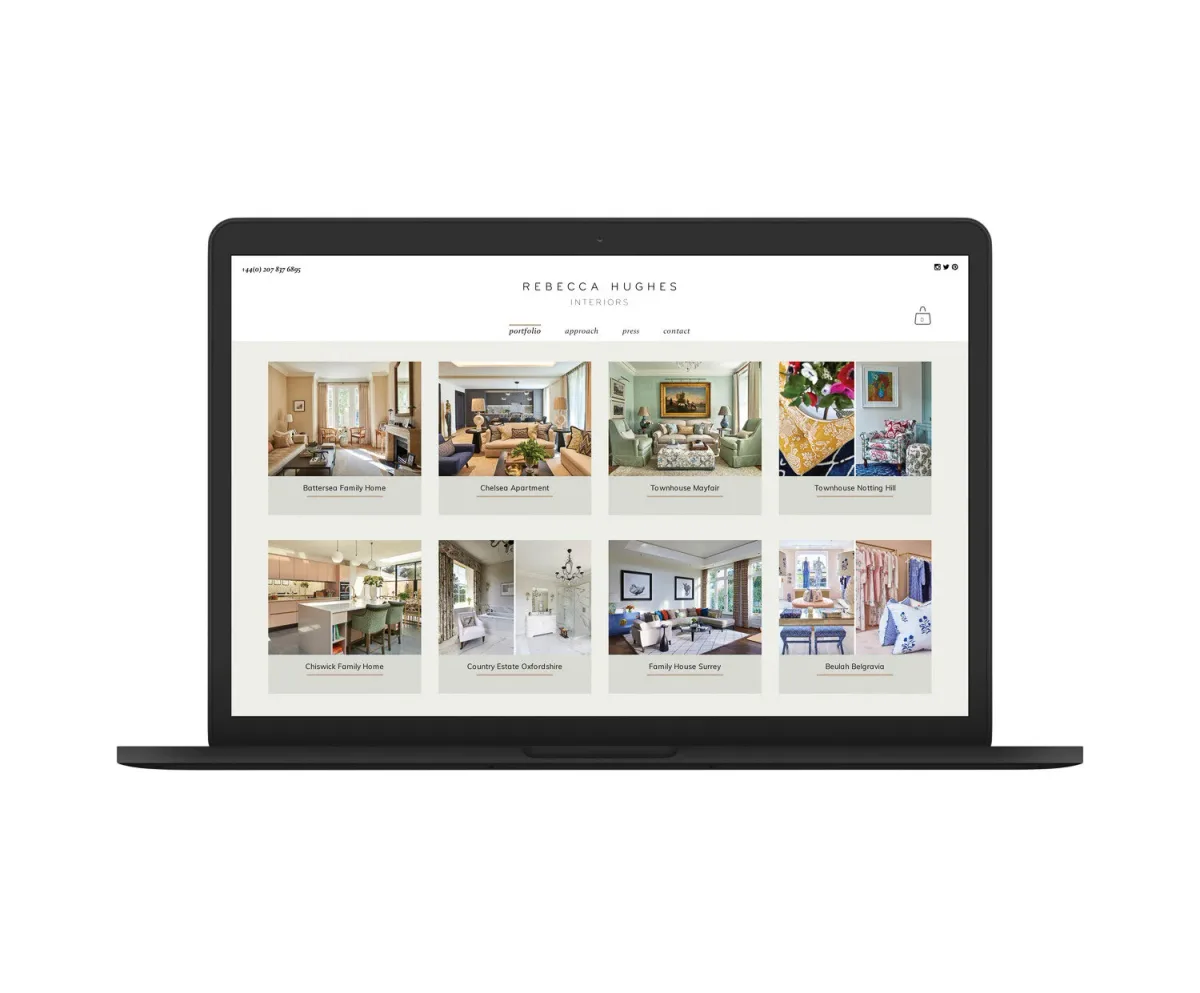 Squarespace website design example