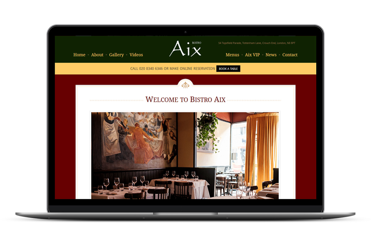 Website design example