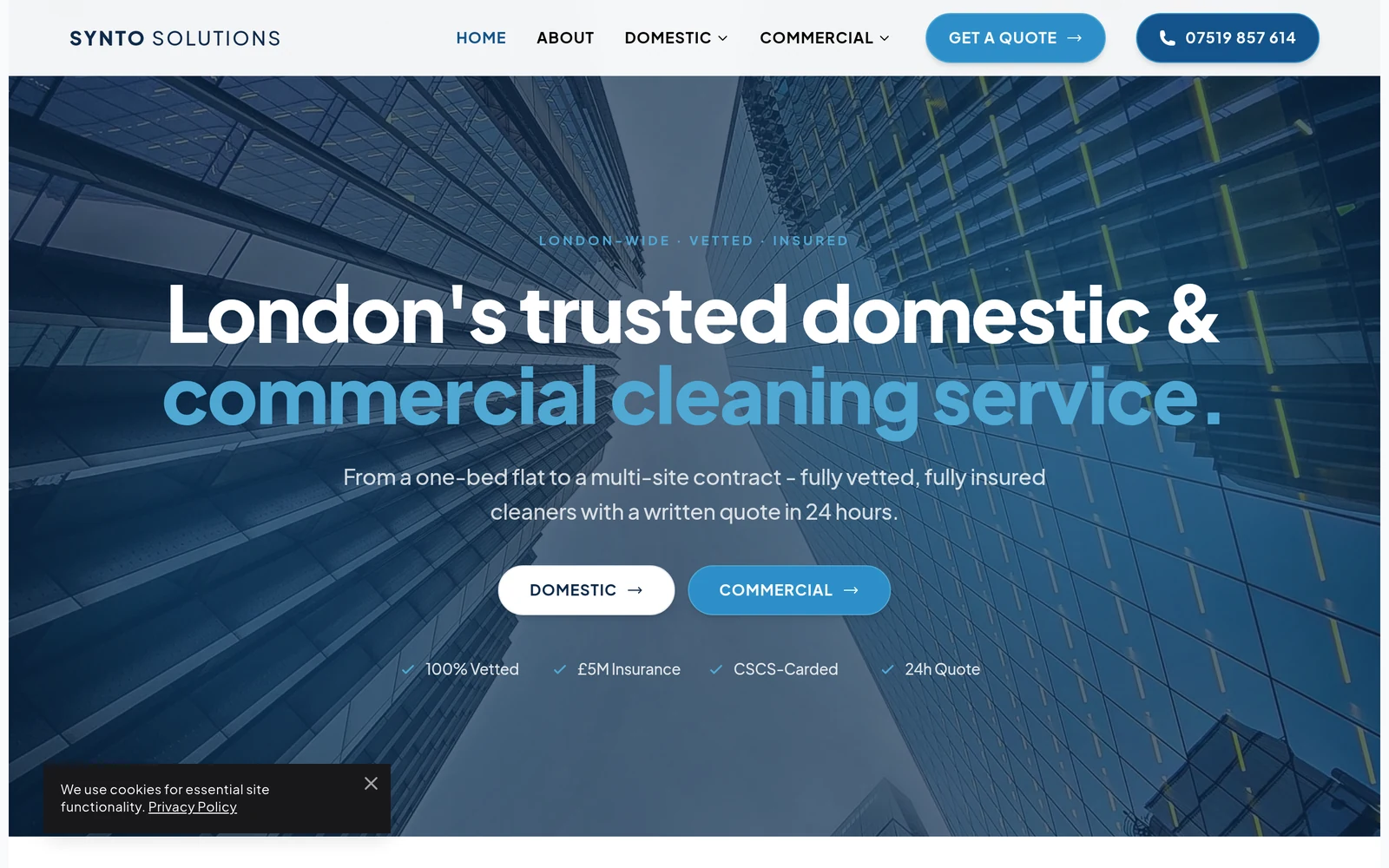 Synto Solutions website screenshot